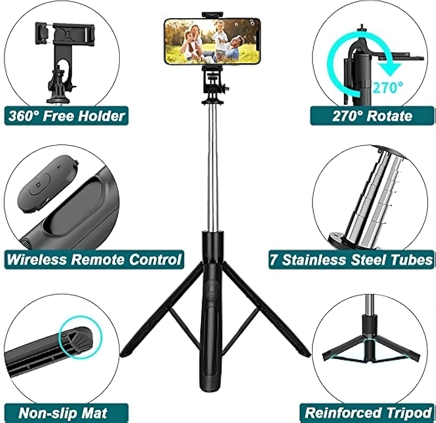 4 in 1 Wireless Tripod Selfie Stick - Miraaj